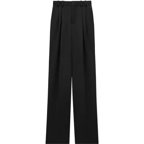 Loose Satin Pants , female, Sizes: M, L - Saint Laurent - Modalova