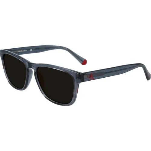 Sunglasses Ckj21623S 050 Grey Transparent , unisex, Sizes: 55 MM - Calvin Klein - Modalova