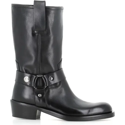 Leather Biker Boots , female, Sizes: 5 UK, 4 UK, 7 UK, 6 UK - Alberto Fasciani - Modalova