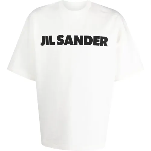 Printed T-Shirt in Logo Style , female, Sizes: XS, S, L, M - Jil Sander - Modalova