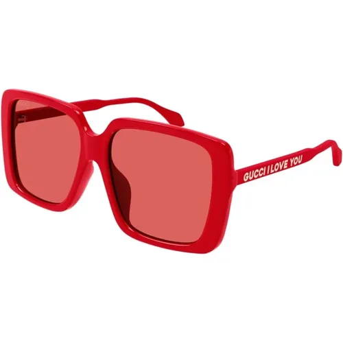 Street Style Inspired Oversized Square Sunglasses , female, Sizes: 58 MM - Gucci - Modalova