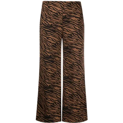 Kurze Shorts mit Zebra-Print und Weitem Bein , Damen, Größe: S - Liu Jo - Modalova