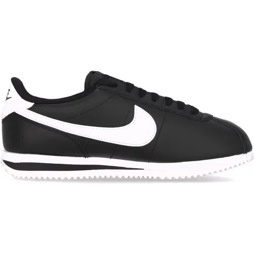 Schwarze/Weiße Low-Cut Sneakers , Herren, Größe: 40 1/2 EU - Nike - Modalova