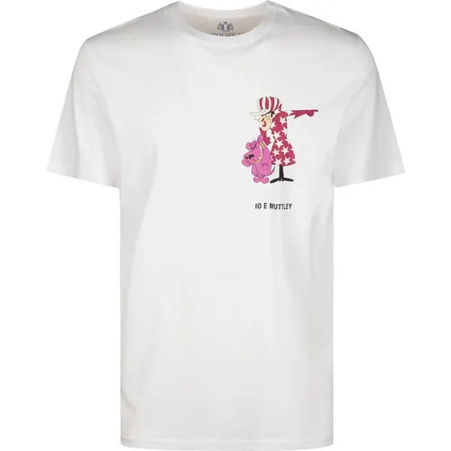 Halbärmeliges Baumwoll-T-Shirt mit Frontdruck , Herren, Größe: 2XL - Equipe 55 - Modalova