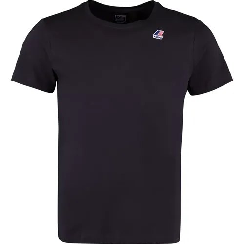 Baumwoll-T-Shirt mit Logodruck , Herren, Größe: XL - K-way - Modalova