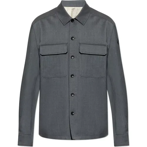 Casual Shirts, male, , Size: XL Wool Shirt - Moncler - Modalova