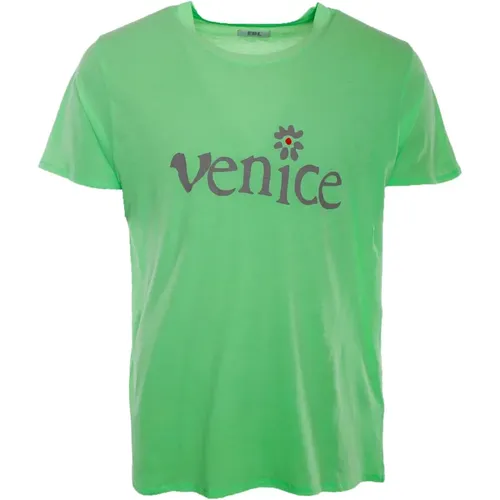 Venice T-Shirt mit Front- und Rückendrucken , Herren, Größe: L - ERL - Modalova