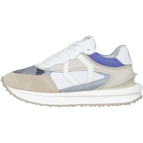 Mesh sneakers with white and blue details , male, Sizes: 11 UK, 6 UK, 10 UK, 9 UK, 12 UK - Mikakus Barcelona - Modalova