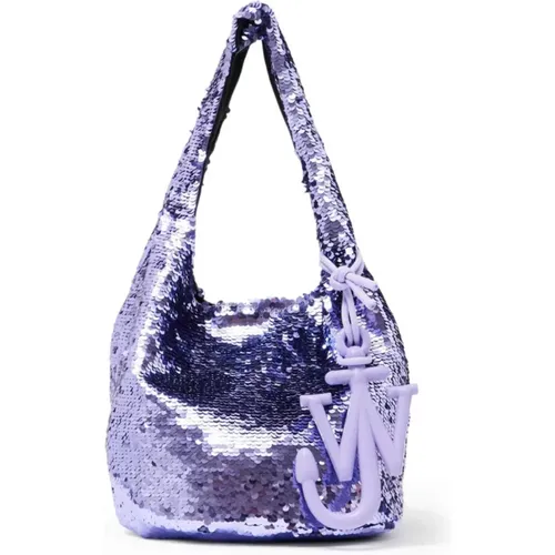 Lila Pailletten Magnetische Handtasche - JW Anderson - Modalova