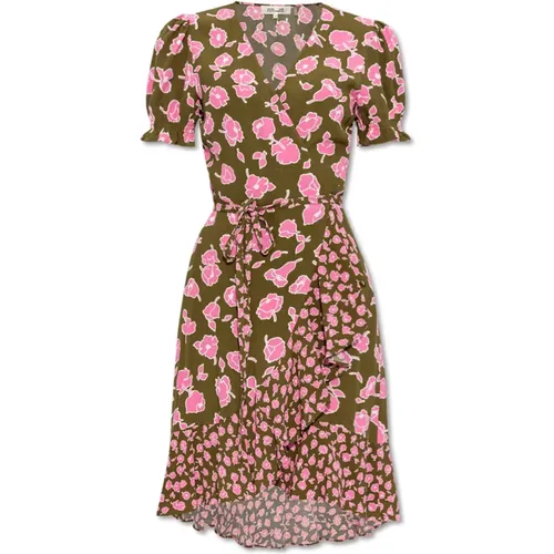 Blumenmuster Kleid , Damen, Größe: XS - Diane Von Furstenberg - Modalova