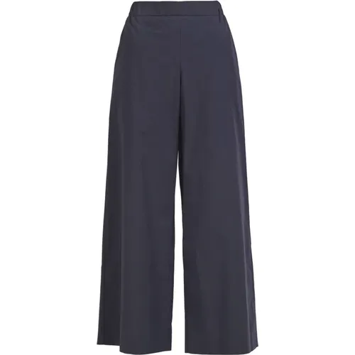 Wide Cotton Pants with Elastic Waist , female, Sizes: L, XS - Ottod'Ame - Modalova