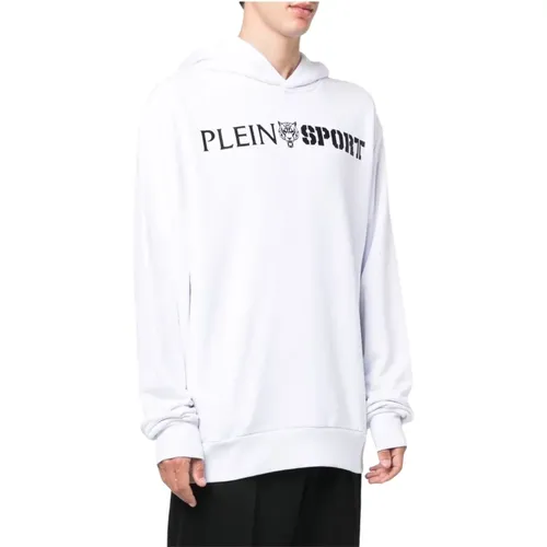 Weiße Pullover für sportlichen Look , Herren, Größe: L - Plein Sport - Modalova