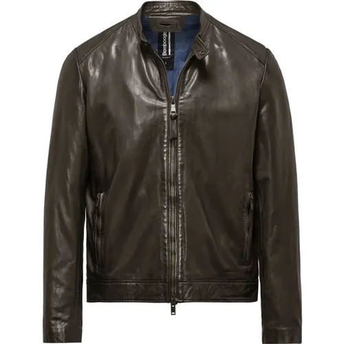 Roy Leather Jacket , male, Sizes: 3XL, L - BomBoogie - Modalova
