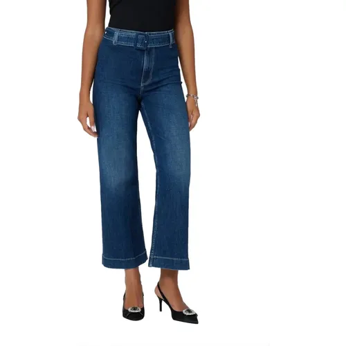 Wide Cut Cropped Jeans , Damen, Größe: W26 - Guess - Modalova