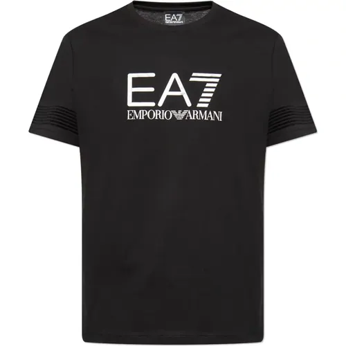 T-Shirts, male, , Size: L T-shirt with logo - Emporio Armani EA7 - Modalova