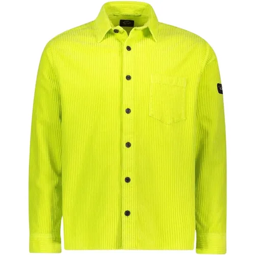 Velvet Over Shirt Classic Style , male, Sizes: L - PAUL & SHARK - Modalova