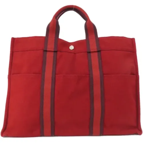 Pre-owned Tote Bags, female, , Size: ONE SIZE Pre-owned Canvas handbags - Hermès Vintage - Modalova