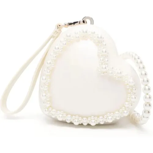 Pearl Crossbody Micro Heart Bag , female, Sizes: ONE SIZE - Simone Rocha - Modalova