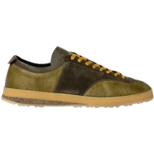 Sneakers, male, , Size: 8 US Khaki Leather Trainers - PS By Paul Smith - Modalova