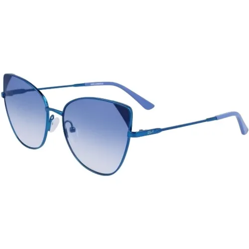 Blaue Metallsonnenbrille für Frauen - Karl Lagerfeld - Modalova