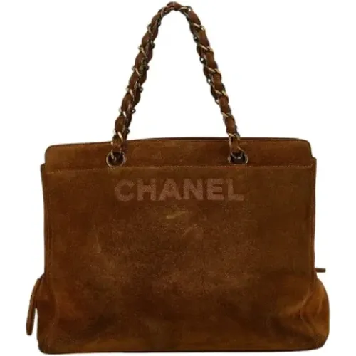 Pre-owned Tote Bags, female, , Size: ONE SIZE Pre-owned Suede chanel-bags - Chanel Vintage - Modalova