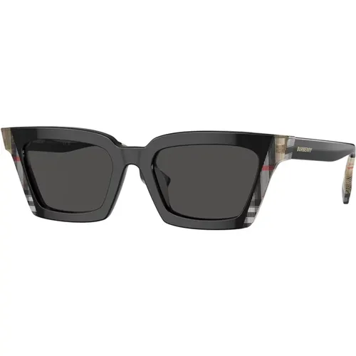 Klassische Schwarze Sonnenbrille Be4392U Briar , Damen, Größe: 52 MM - Burberry - Modalova