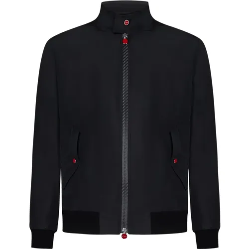 Coats with Red Logo Zip , male, Sizes: M - Kiton - Modalova