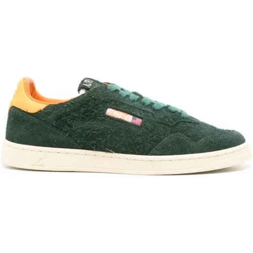 Flat Low Sneakers in Suede , male, Sizes: 10 UK, 9 UK, 8 UK - Autry - Modalova