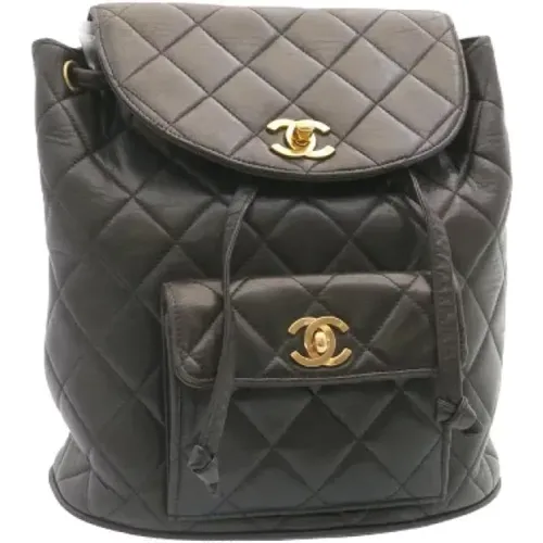 Pre-owned Leather Chanel Backpack , female, Sizes: ONE SIZE - Chanel Vintage - Modalova