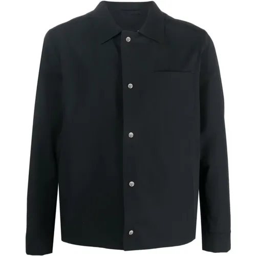 Light Jackets, male, , Size: XL Collar Jacket Snap Button Fastening - Herno - Modalova