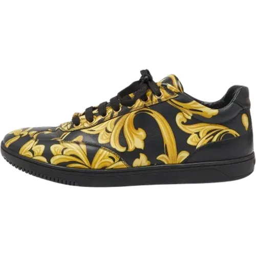 Pre-owned Leather sneakers , female, Sizes: 10 UK - Versace Pre-owned - Modalova