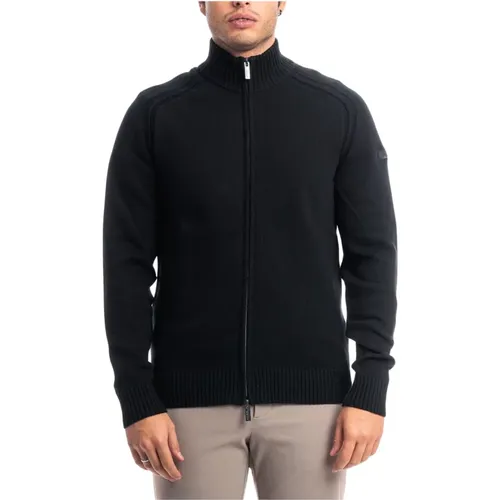 Zip-throughs, male, , Size: XL Simple Zipper Knit - RRD - Modalova