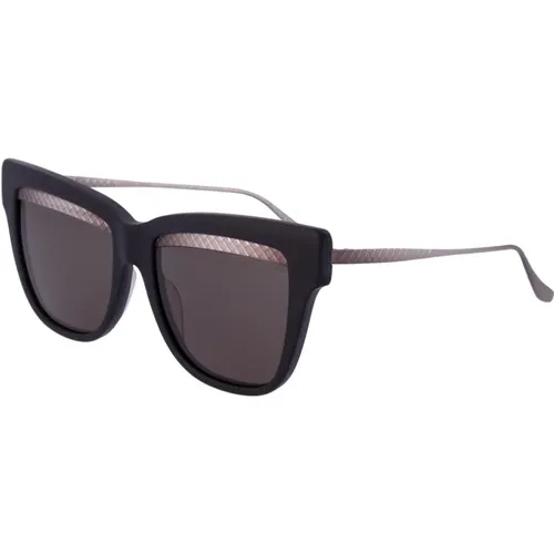 Sunglasses /Gunmetal Gray Bv0074S-001 , female, Sizes: 53 MM - Bottega Veneta - Modalova