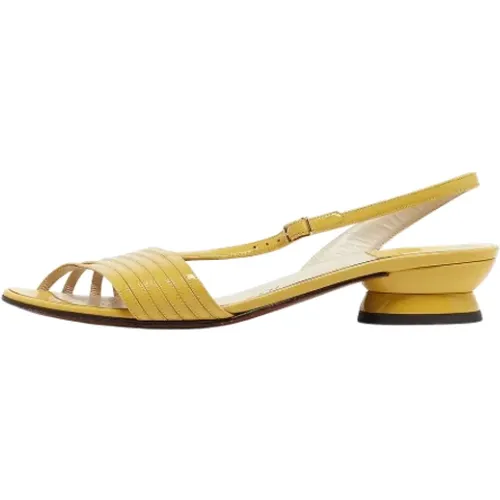 Pre-owned Sandals, female, , Size: 9 1/2 US Pre-owned Leather sandals - Salvatore Ferragamo Pre-owned - Modalova