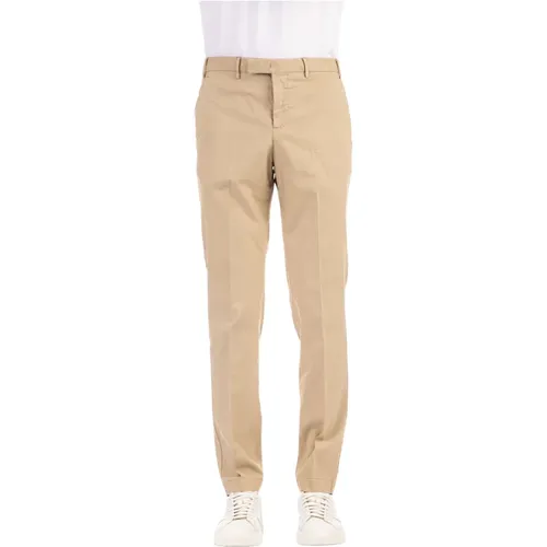 Chinos, male, , Size: XL Twill Stretch Cotton Trousers - PT Torino - Modalova