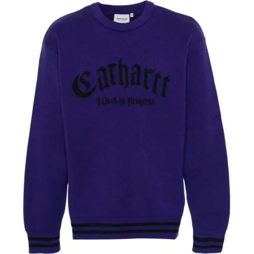 Knitted Sweater with Logo Motif , male, Sizes: L, S, M - Carhartt WIP - Modalova