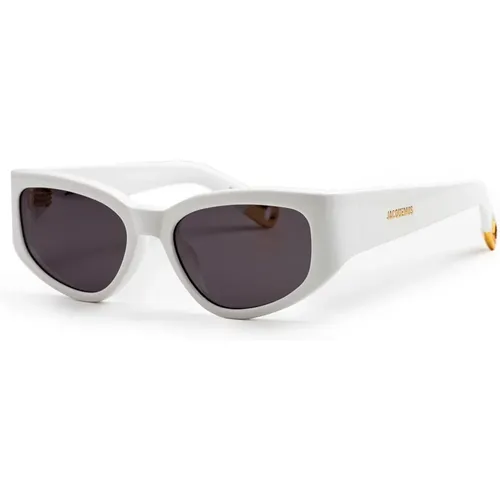 Weiße SUN Sonnenbrille für den täglichen Gebrauch , Damen, Größe: 55 MM - Jacquemus - Modalova
