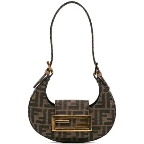Pre-owned Shoulder Bags, female, , Size: ONE SIZE Pre-owned Canvas shoulder-bags - Fendi Vintage - Modalova
