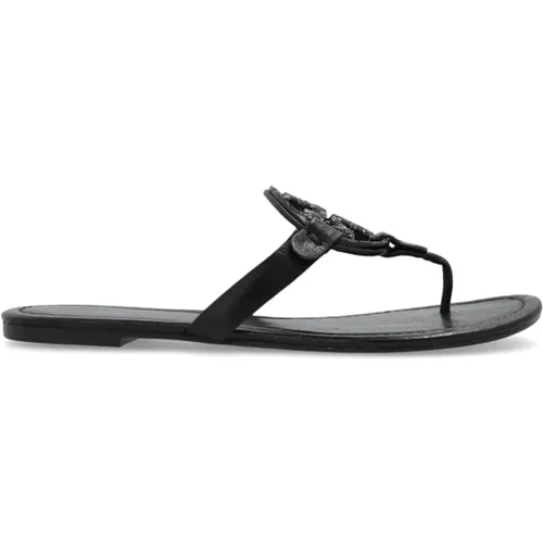 Leder Slides , Damen, Größe: 38 1/2 EU - TORY BURCH - Modalova