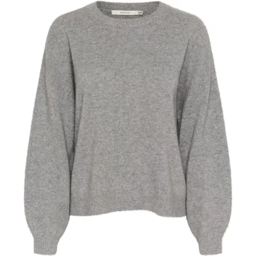 Cashmere Knitwear, female, , Size: XS Soft Knit Pullover River Stone Melange - Gestuz - Modalova