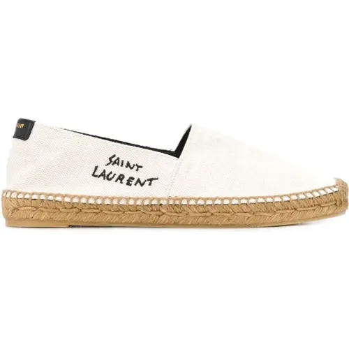 Espadrilles, female, , Size: 6 US Logo-Embroidered Espadrilles - Saint Laurent - Modalova