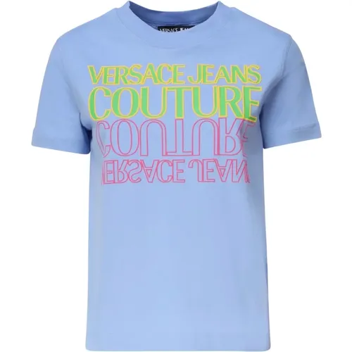Stilvolle T-shirts und Polos , Damen, Größe: S - Versace Jeans Couture - Modalova