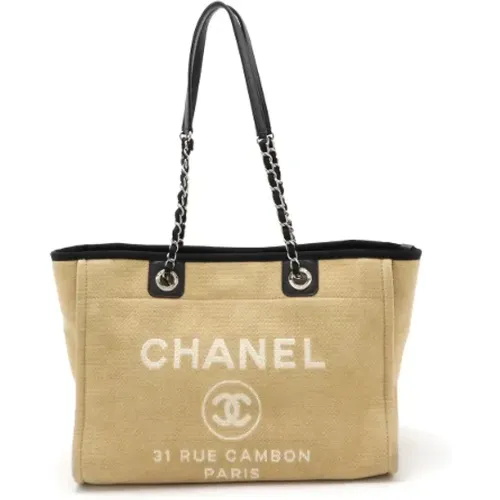 Pre-owned Tote Bags, female, , Size: ONE SIZE Pre-owned Canvas chanel-bags - Chanel Vintage - Modalova