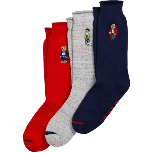 Socks, male, , Size: ONE SIZE 3-Pack Socks - Polo Ralph Lauren - Modalova