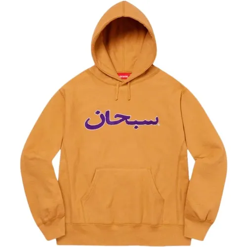Arabischer Logo Hoodie Senf Limited Edition , Herren, Größe: L - Supreme - Modalova