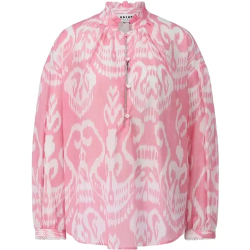 Blouses, female, , Size: 4XS Abstract Pattern Oversized Blouse - bazar deluxe - Modalova