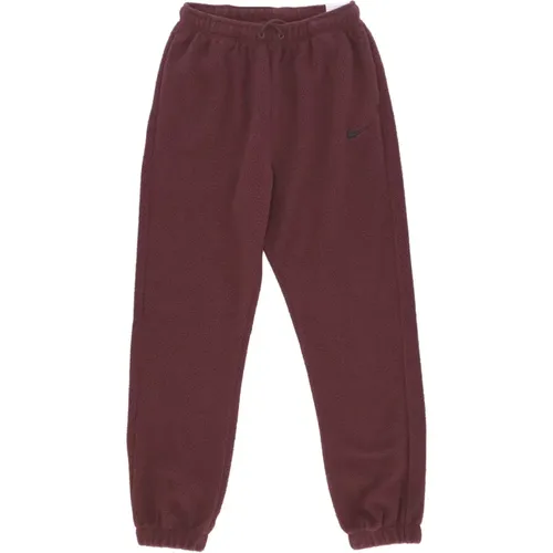 Sweatpants, female, , Size: L Plush Jogger Tracksuit Pants Burgundy Crush - Nike - Modalova