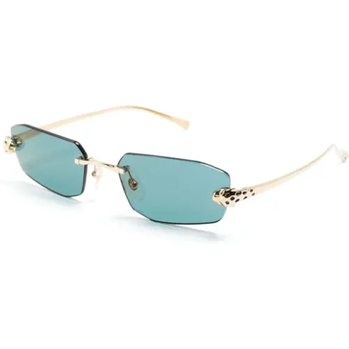 Sunglasses, unisex, , Size: 56 MM Gold Sunglasses with Original Accessories - Cartier - Modalova