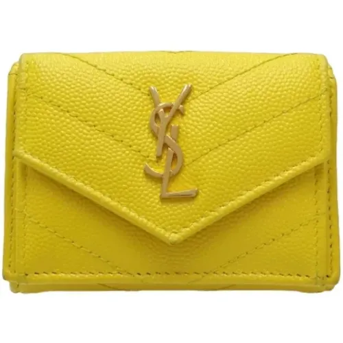 Pre-owned Wallets, female, , Size: ONE SIZE Pre-owned Leather wallets - Yves Saint Laurent Vintage - Modalova