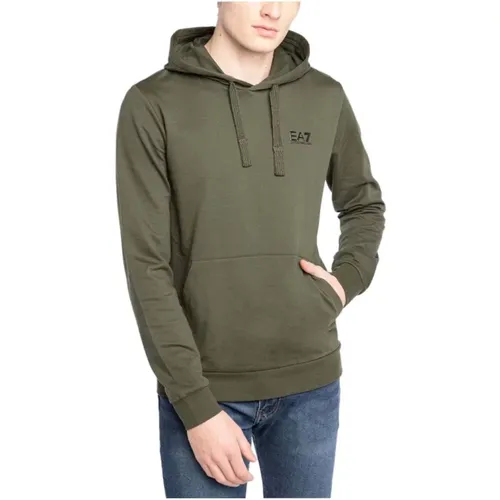 Logo Front Hoodie , male, Sizes: M, XL - Emporio Armani EA7 - Modalova